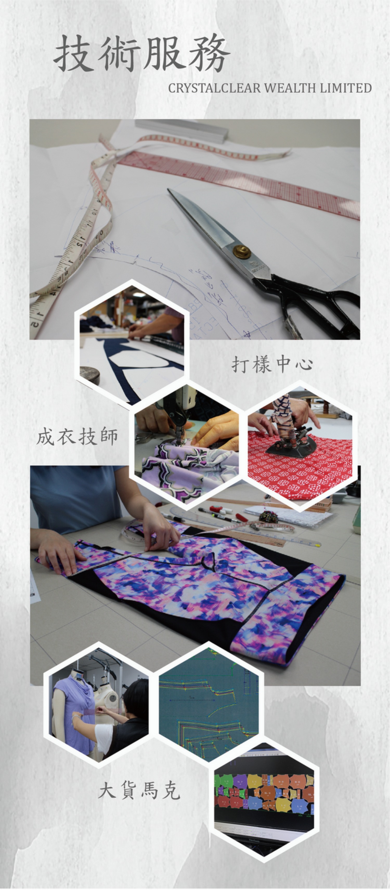 澄和股份有限公司 成衣技師、打樣中心與大貨馬克技術